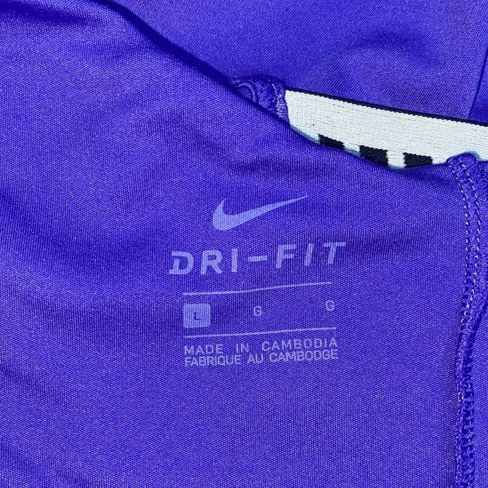 Nike Dri-Fit Women's Purple Blue Tank Top Logo across back straps